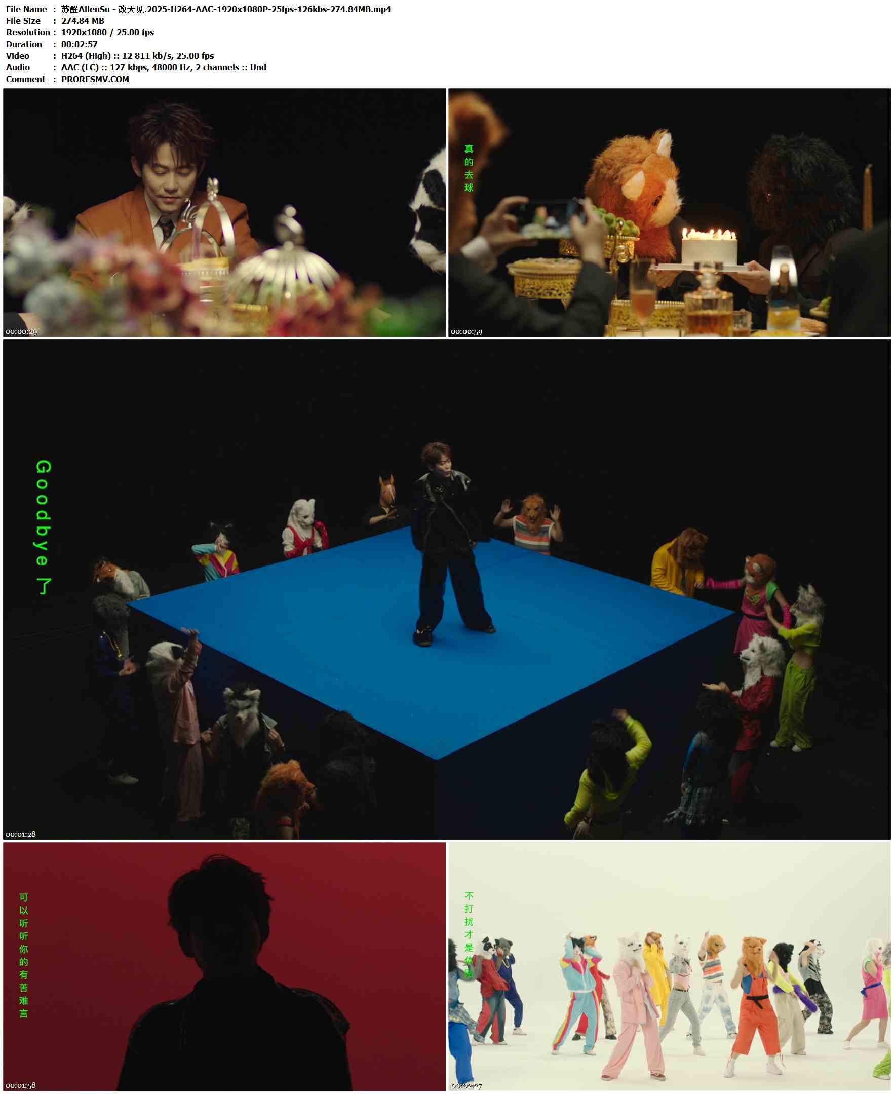 苏醒AllenSu - 改天见.2025-H264-AAC-1920x1080P-25fps-126kbs-274.84MB官方MV_高清MV